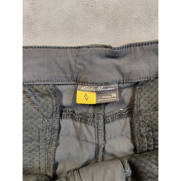 Eddie Bauer Travex Pants Women Size 14 Gray Nylon Stretch Hiking Outdoors Light - Picture 3 of 12